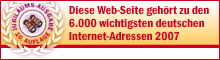 Diese Seite gehört zu den 6000 wichtigsten deutschen Internet-Adressen 2007